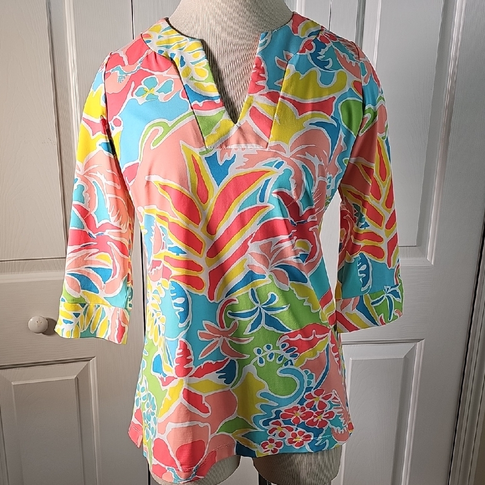 Katherine Way Vibrant Multicolor Tunic. Size Small. Great Condition‎